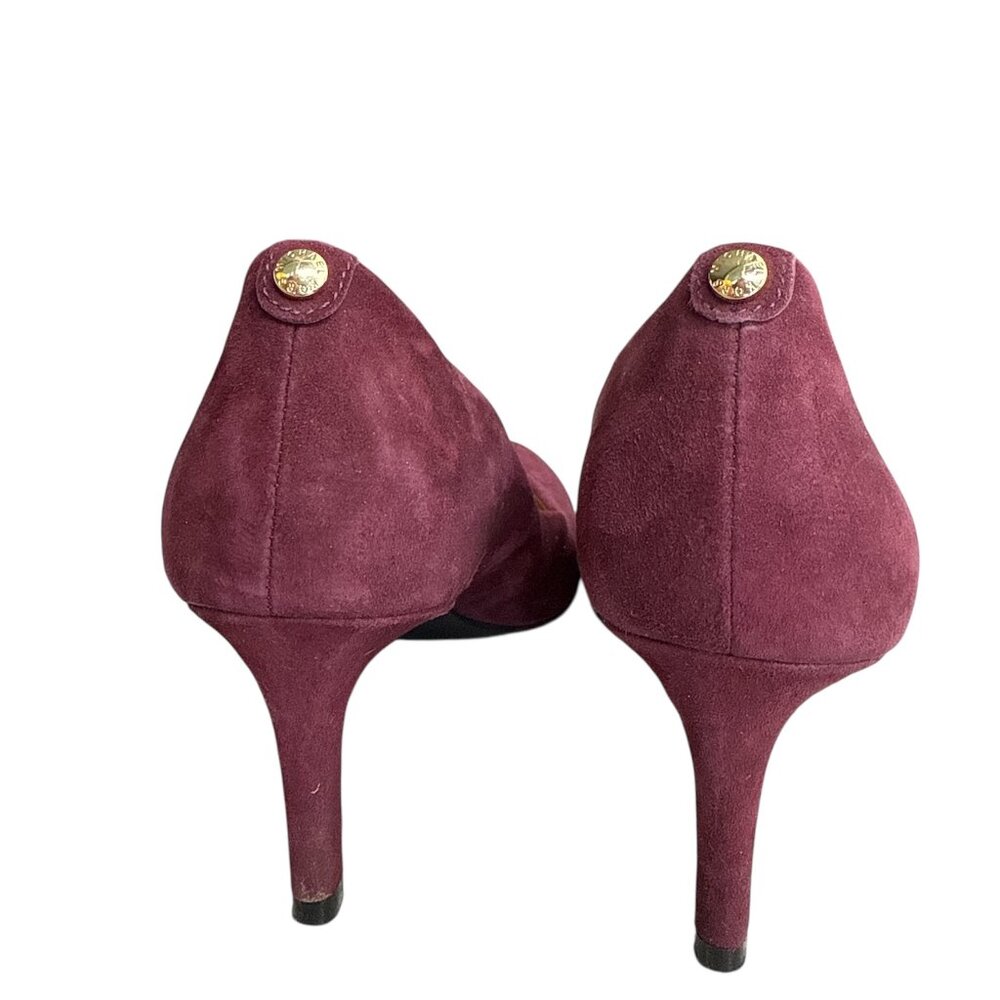 Michael Kors Burgundy Suede Heels size US6.5 EUC - Picture 3 of 9